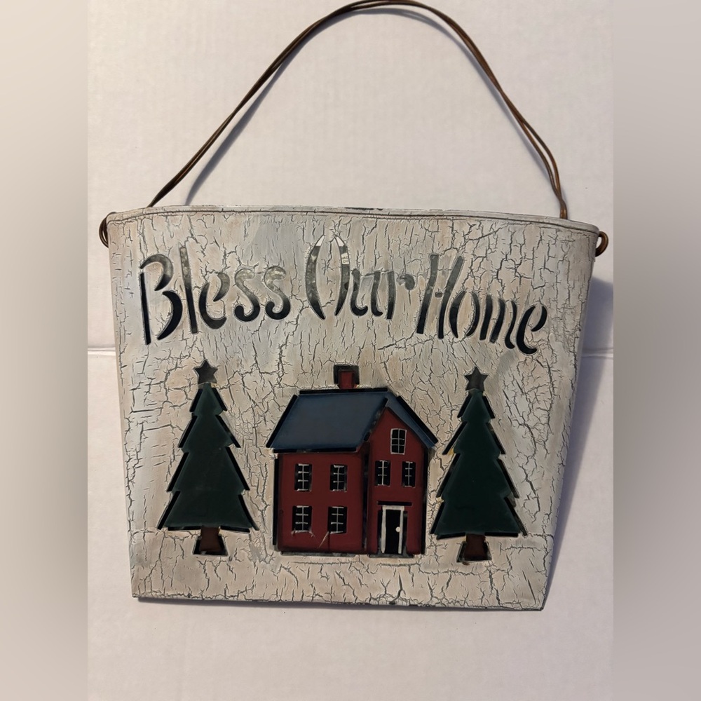 Bless Our Home Christmas Wall Pocket/Decor